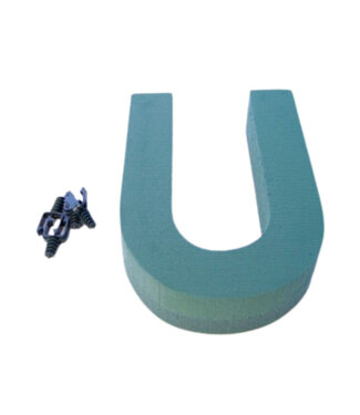 4A Green Oasis foam letter U | Height 31 centimetres | Per piece
