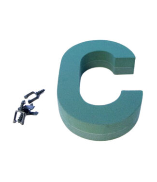 4A Green Oasis floral foam letter C | Height 31 centimetres | Per piece