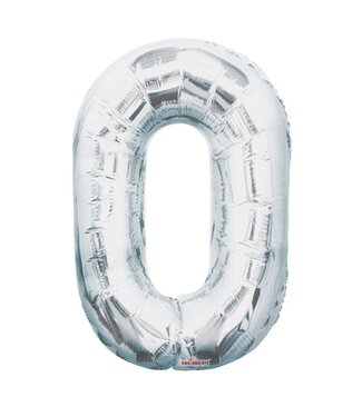 4A Fête Argentée ! Ballon 0 | Longueur 85 centimètres | À l'unité