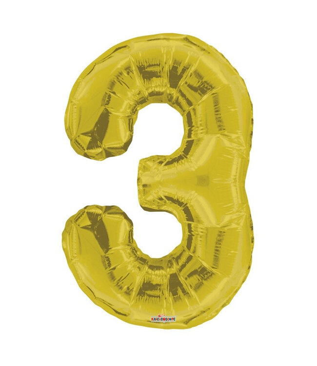 Golden Party! Balloon 3 | Length 85 centimetres | Available for individual purchase