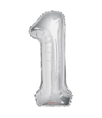 4A Silver Party! Balloon 1 | Length 85 centimetres | Per piece