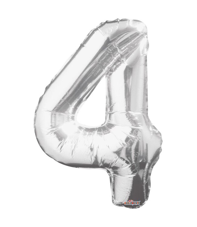 Silver Party! Balloon 4 | Length 85 centimetres | Available per piece