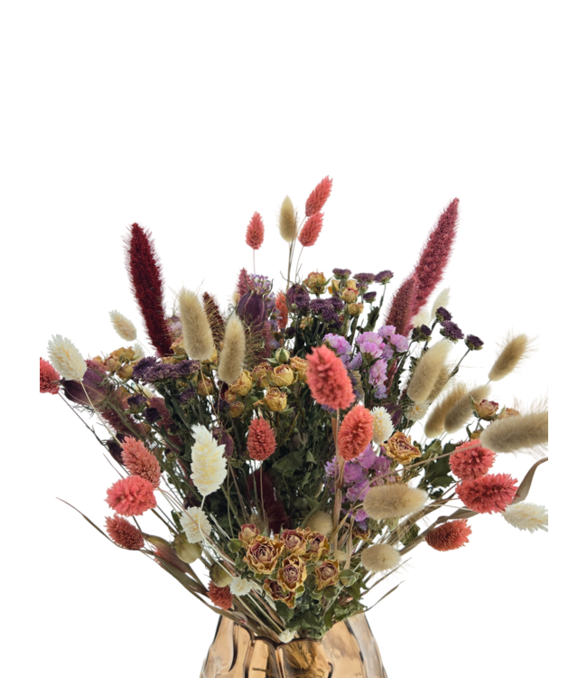 Bouquet de fleurs séchées Secret rose M | Bouquet sec aux couleurs roses | Longueur 60 cm | Commande par bouquet