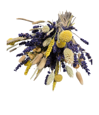 MyFlowers Bouquet de fleurs séchées Lavender Yellow | Hauteur ± 25 centimètres | Par bouquet