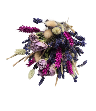 MyFlowers Bouquet de fleurs séchées Lavender Purple | Hauteur ± 25 centimètres | Par bouquet