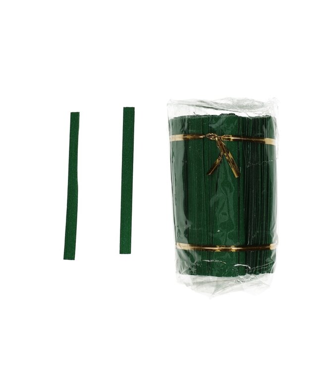 Fil de papier vert avec lien | Longueur 10 centimètres | 1000 pièces par emballage | Disponible à l'unité