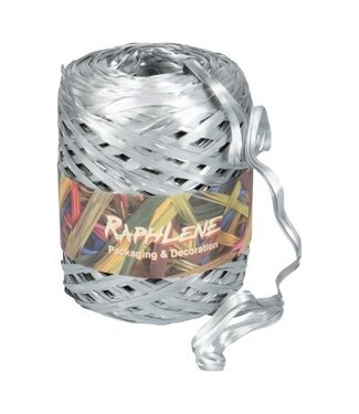 4A Silver Raffia ribbon | 13 millimetres wide | Length 200 metres | Per piece