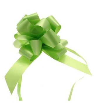 4A Groen Pull Bows trekstring lint | 30 millimeter breed | 30 stuks per verpakking | Per stuk