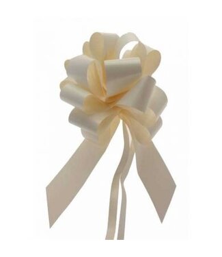 4A Cremekleurig Pull Bows trekstring lint | 30 millimeter breed | 30 stuks per verpakking | Per stuk