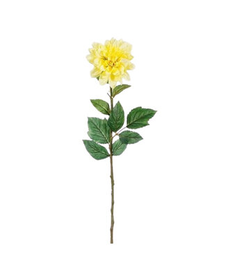 4A Yellow Dahlia artificial flowers | Length 75 centimetres | Per 12 pieces