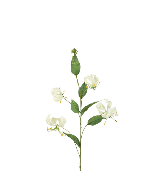 Naturelle weiße Gloriosa Kunstblumen | Länge 86 Zentimeter | Pro 4 Stück zu bestellen