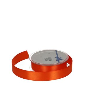 4A Orangenes Satinband | 25 Millimeter breit | Länge 25 Meter | Pro Stück