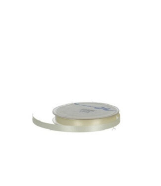 4A Cremefarbenes Satinband | 10 Millimeter breit | Länge 25 Meter | Pro Stück