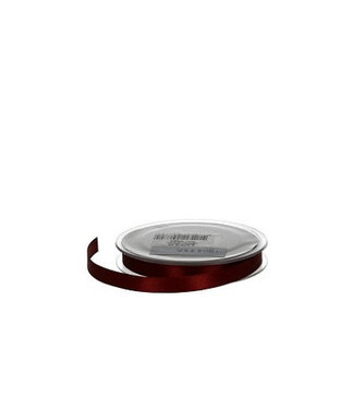 4A Bordeaux red satin ribbon | 10 millimetres wide | Length 25 metres | Per piece