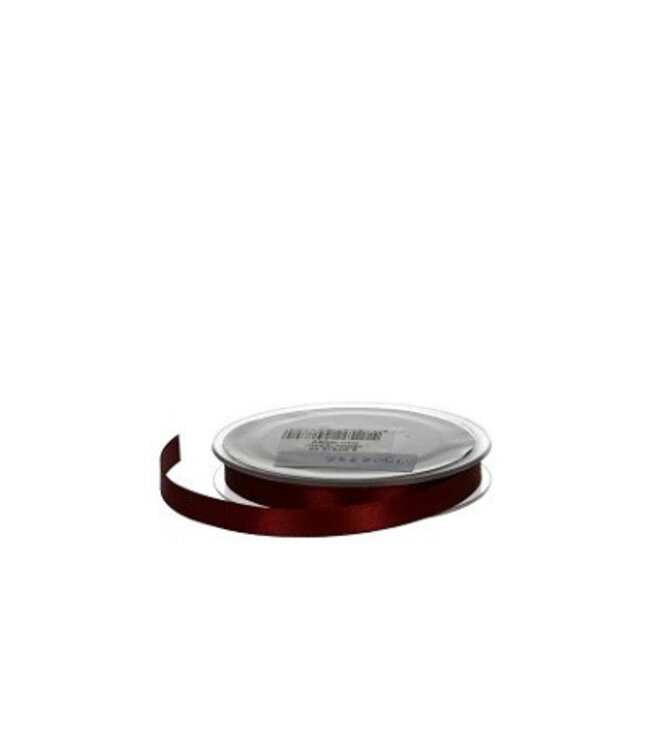 Bordeaux red satin ribbon | 10 millimetres wide | Length 25 metres | Available individually