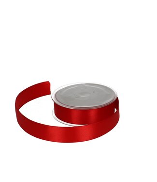 4A Rotes Satinband | 25 Millimeter breit | Länge 25 Meter | Pro Stück
