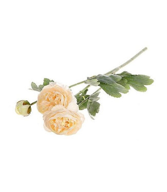 4A Champagnekleurige Ranunculus kunstbloemen | Lengte 50 centimeter  | Per 6 stuks