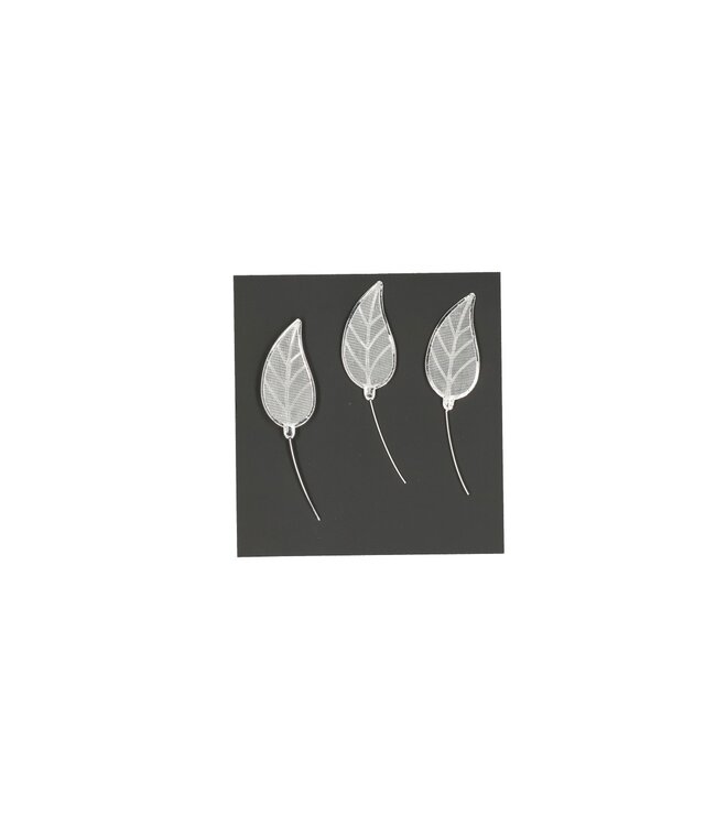 Silver-coloured wedding lace leaf | Length 4 centimetres | 12 pieces per package | Available to order individually