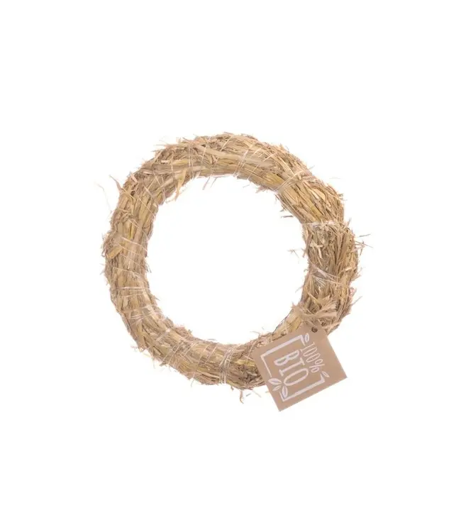 Couronne de paille bio naturelle | Diamètre 30 cm | Disponible à l'unité