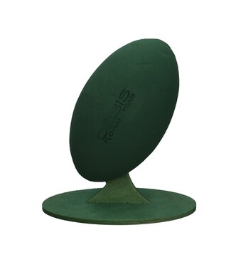 4A Balle de rugby en mousse florale Bioline Oasis verte sur support | Dimensions 38 x 56 centimètres | Par pièce