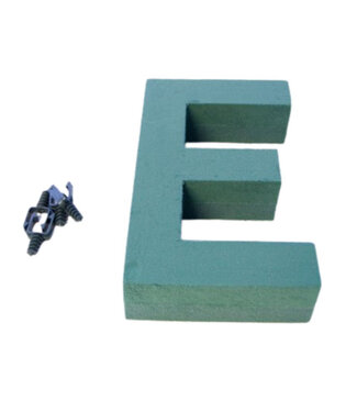 4A Green Oasis floral foam letter E | Height 31 centimetres | Per piece