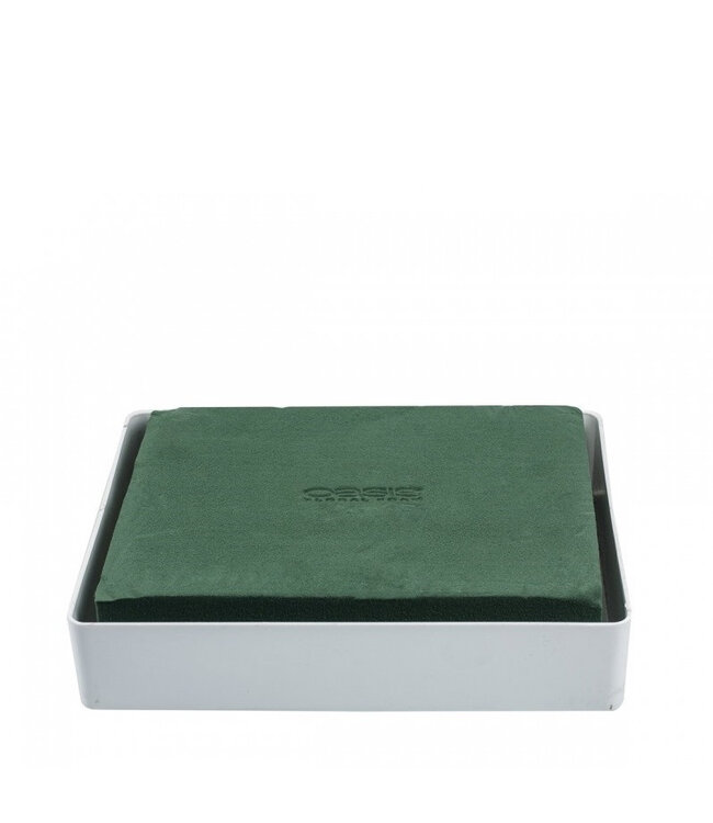 Weiße Oasis-Steckschaum Roma Bowl | Maße 25 x 20 x 5,5 Zentimeter | Pro Stück bestellbar