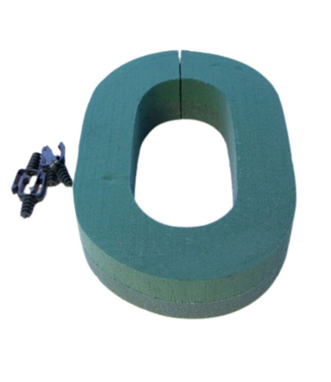 Green Oasis floral foam letter O | Height 31 centimetres | Available to order individually