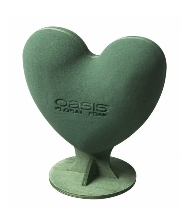 Grün Oasis Bioline Steckmoos 3D Herz | Abmessungen 23 x 27 x 12 Zentimeter | Pro Stück bestellbar