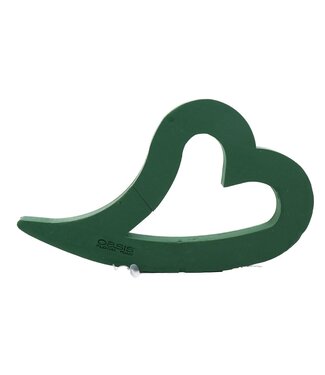 4A Cœur en mousse florale Oasis Bioline vert swing | Dimensions 80 x 50 x 5,5 centimètres | Par pièce