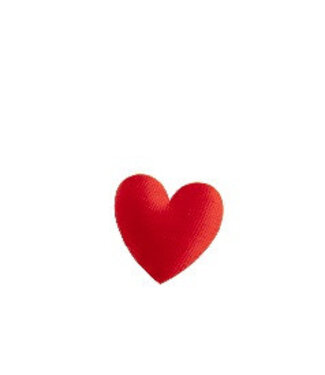 4A Bruiloft Deco hart satin 25mm x24 ( x 1 )