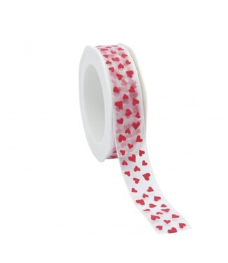 4A Bruiloft Lint Sweet hearts 25mm 20m ( x 1 )
