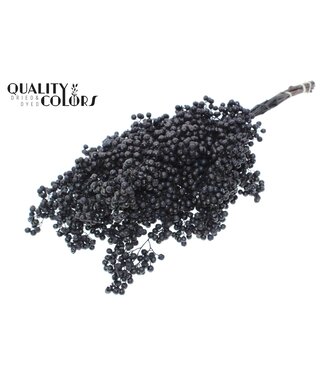 QC Pepperberries per bunch in poly Black + Glitter ( x 5 )