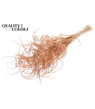QC Palm Curly TT 3pc/tuft - 33 tuft/bunch Frosted Salmon | Per 5 stuks