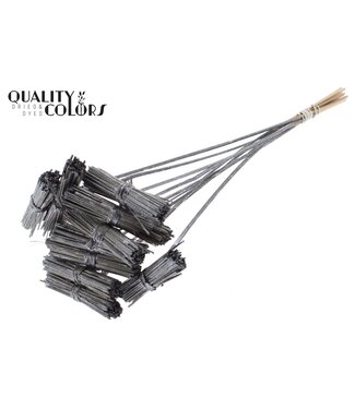 QC Kore Posy on stem Metallic Graphite | Per 50 stuks