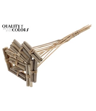 QC Jute Stick Posy on stem Natural | Per 50 stuks