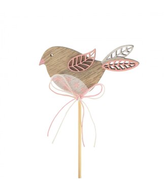 4A Stecker rosa Vogel Kiki | Länge 50 Zentimeter | Durchmesser 8 Zentimeter | Pro 25 Stück