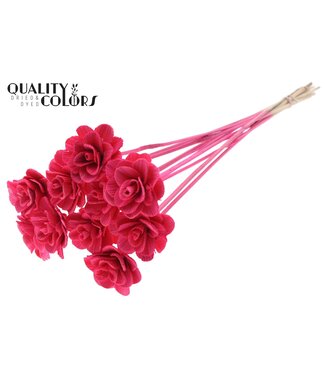 QC Beetal Rose 6cm on stem Cerise ( x 50 )