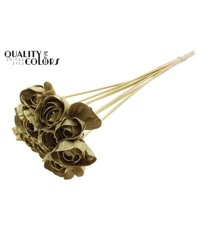 Shola Dear Holly 6cm on stem Gold ( x 50 )