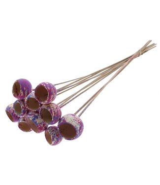 QC Bell Cup on stem Multicolour Cerise/Milka | Per 50 stuks