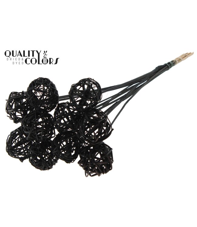 Bruce Ball 5cm on stem Black ( x 50 )