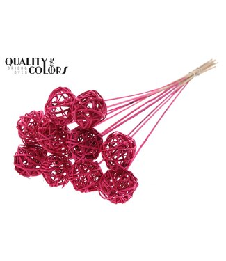 QC Bruce Ball 5cm on stem Cerise ( x 50 )