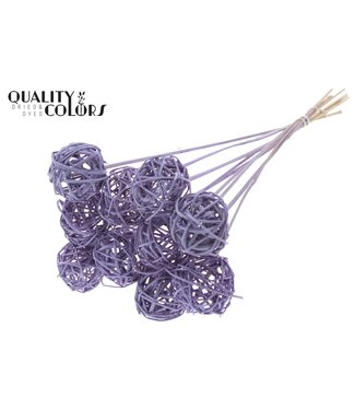 QC Bruce Ball 5cm on stem Frosted Milka | Per 50 stuks