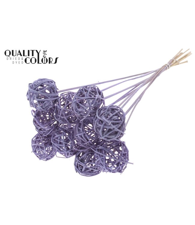 Bruce Ball 5cm on stem Frosted Milka ( x 50 )