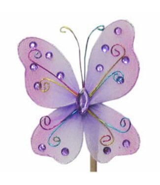 4A Ornement papillon lilas Orient | Longueur 50 centimètres | Diamètre 7 centimètres | Par 25 pièces