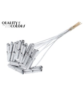 QC Jute Stick Posy on stem Silver | Per 50 stuks
