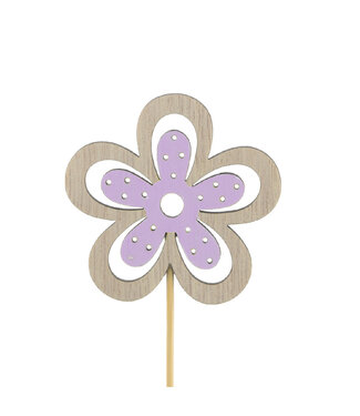 4A Bijsteker 10cm Bloem Yuki 6cm | Per 25 stuks