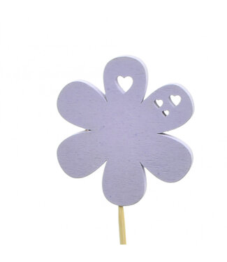 4A Bijsteker 20cm Bloem hout 7cm | Per 12 stuks