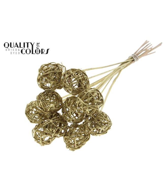 Bruce Ball 5cm on stem Gold ( x 50 )