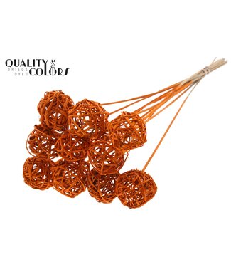QC Bruce Ball 5cm on stem Orange ( x 50 )