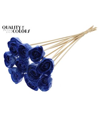 QC Shola Dear Holly 6cm on stem Wax Blue ( x 50 )